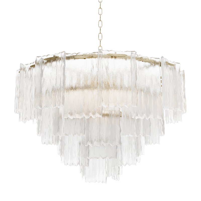 Round pendant chandelier made of ribbed glass 164FA-33128 Garda Decor - Image 4