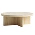 Travertine Marble Round Coffee Table - Thumbnail 4