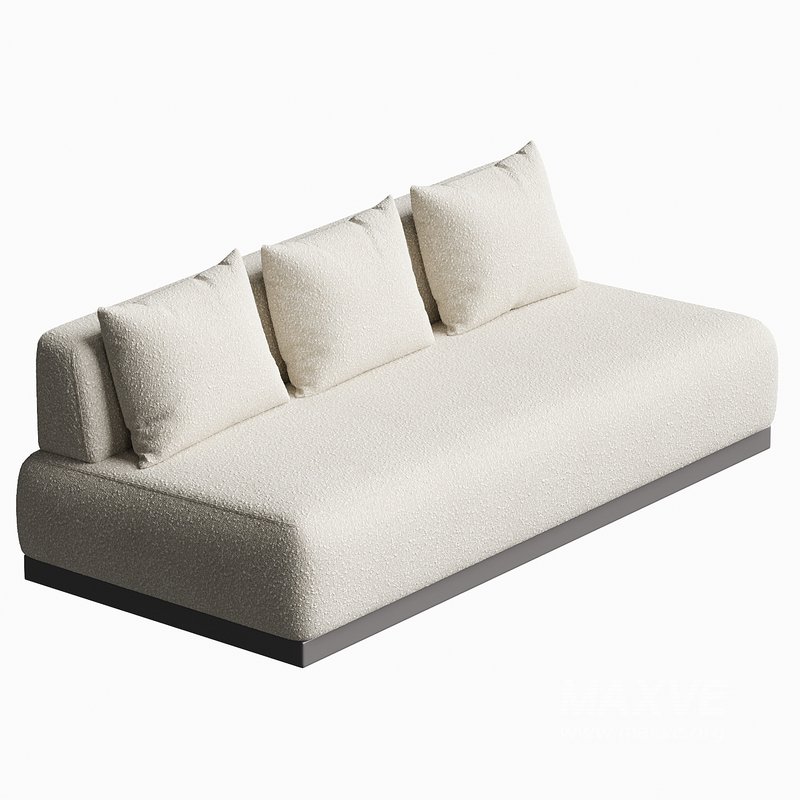 AMALFI 3 SEAT ARMLESS SOFA - Image 1