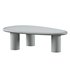 Travertine Top Oval Coffee Table - Thumbnail 4