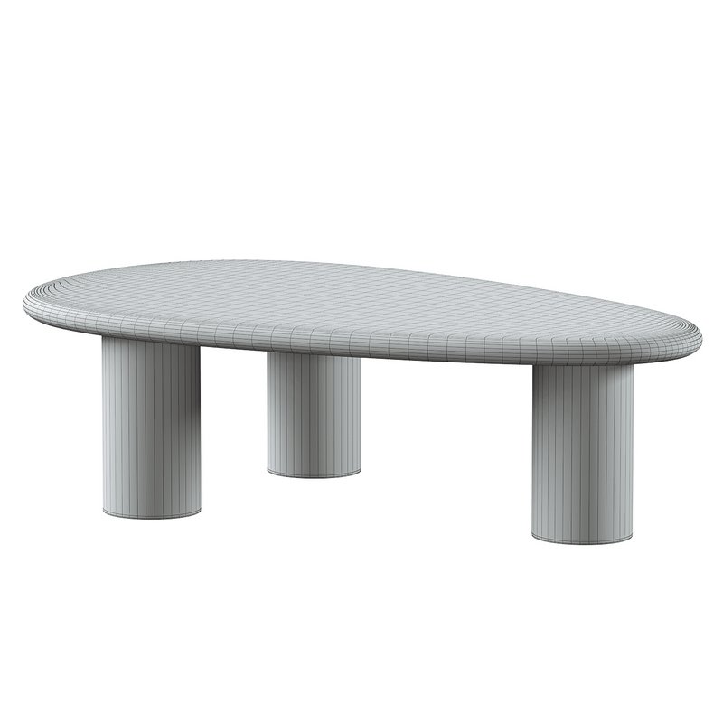 Travertine Top Oval Coffee Table - Image 4
