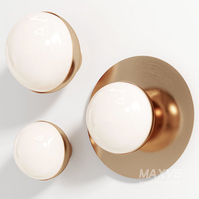 Orb Disc Ruby Watts Lighting Wall Lamp - Image 1