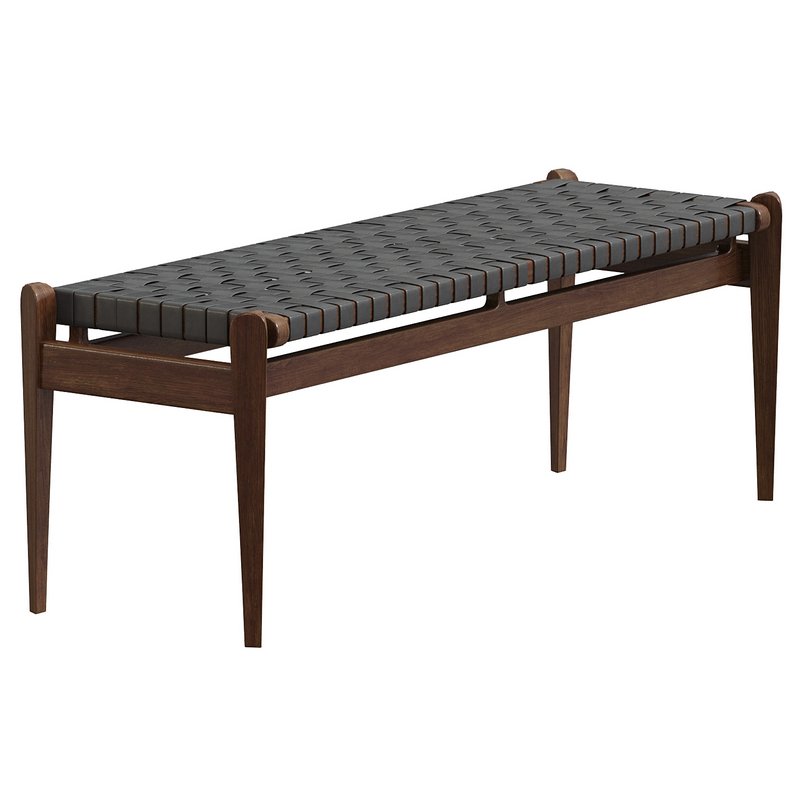 Kenan Genuine Leather Bench - Image 1