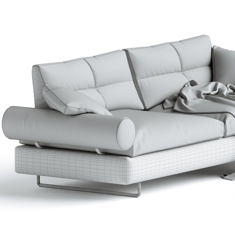 Limes New Sofa in Avant Apres Upholstery and Armrest with Roll by Sergio Bicego - Image 4