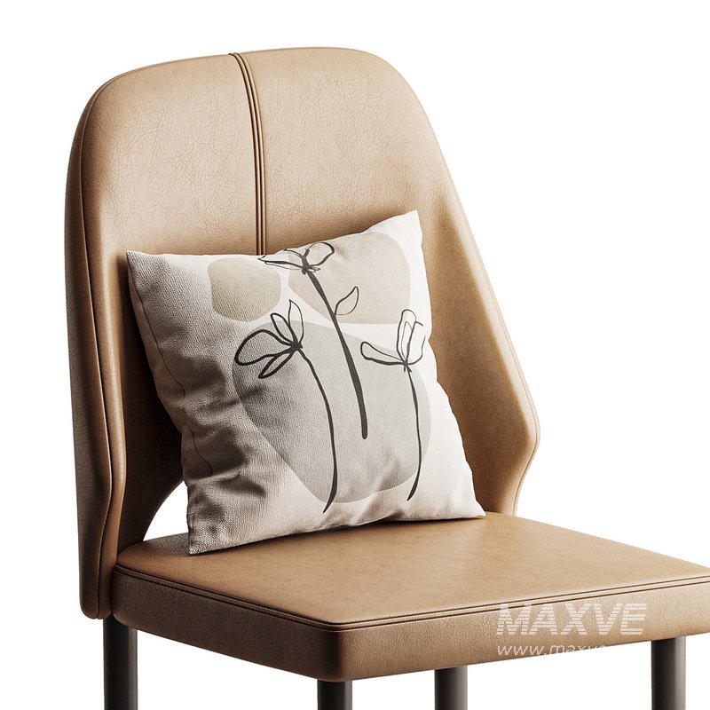 Bordered Sturdy Faux Leather Upholstered - Image 4