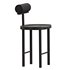 UNA Counter Stool in Black Stained Ash and Upholstered Back by Estudio Persona - Thumbnail 3