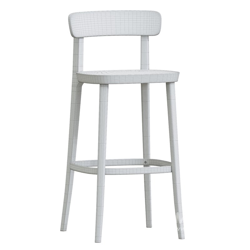 Josue 75cm Wooden Bar Stool - Image 6