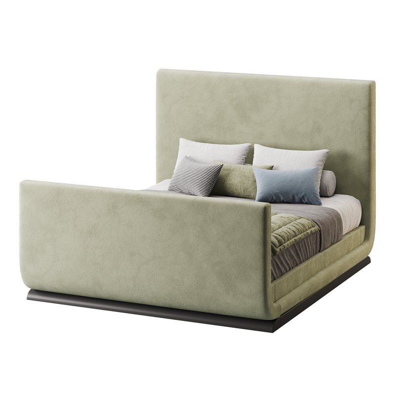 Double bed with upholstered headboard - Image 4