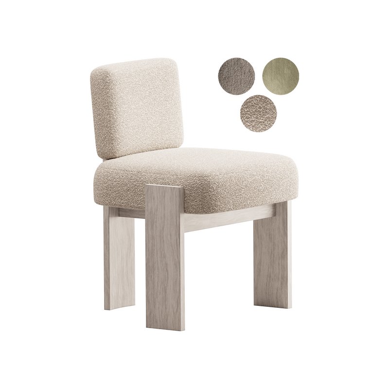 C Back Armless Chair - Image 1