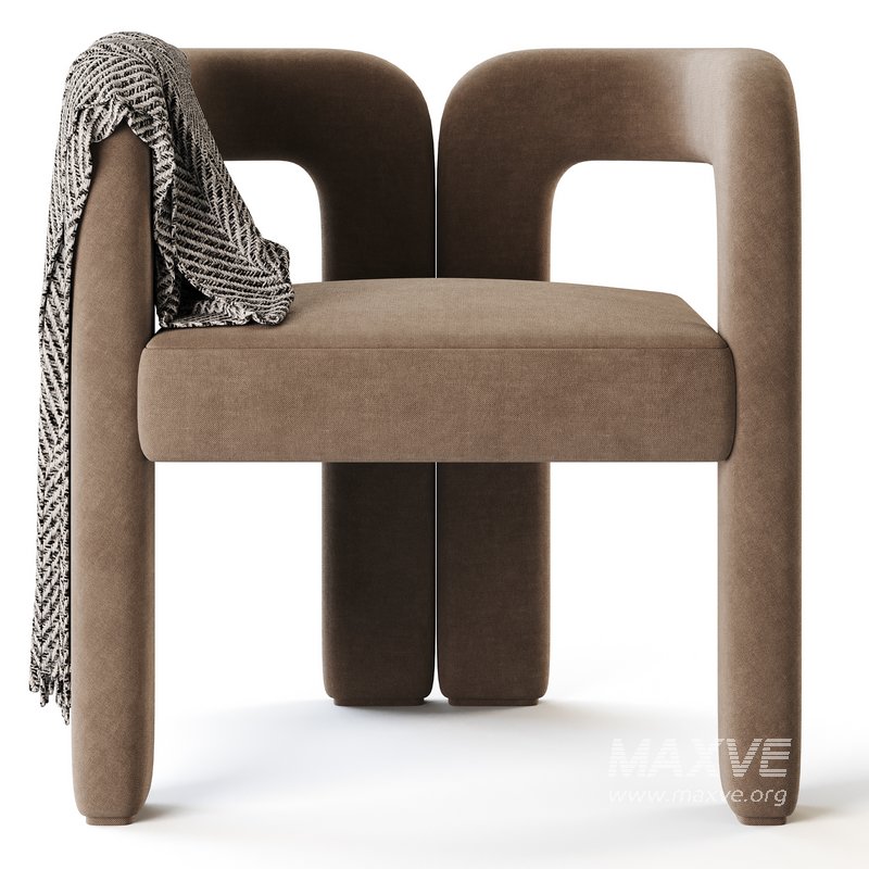 Art Deco Solid Color Arm Chair - Image 11