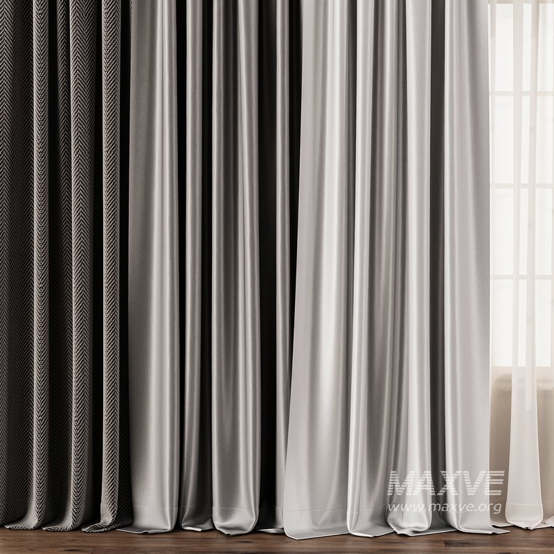 Elegant Drapery Set with Dual Layer Curtains - Image 2