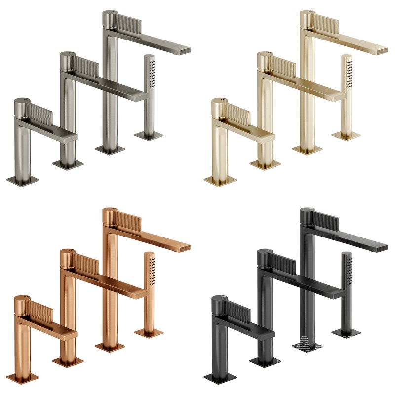 Gessi inverso rigato bathroom faucet set - Image 6