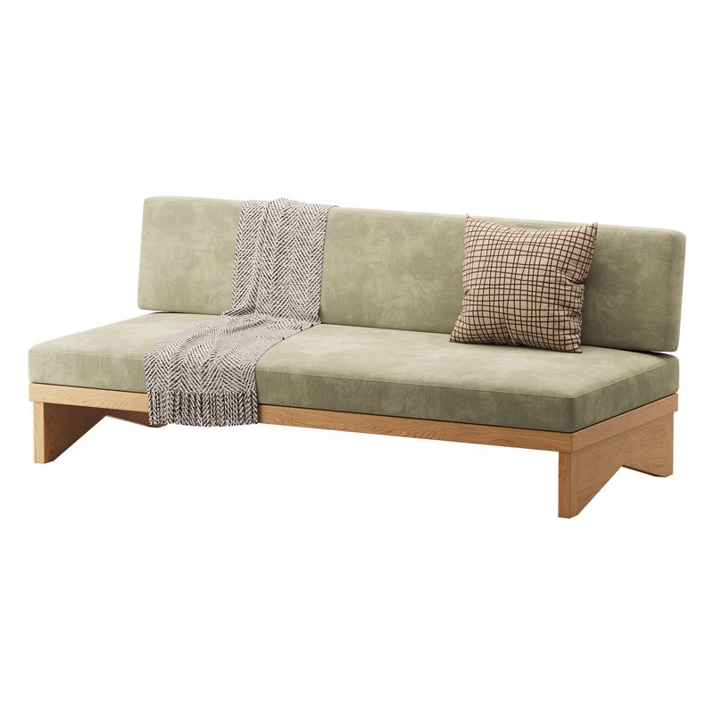 Pierre Leather Armless Loveseat - Image 3