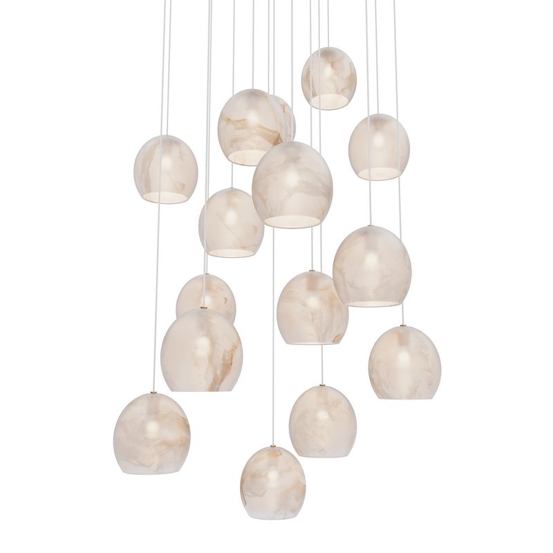 Lazio 15-Light Round Multi-Drop Pendant Currey Company - Image 2