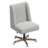 Linon Draper Upholstered Swivel Office Chair in Natural Linen - Thumbnail 2