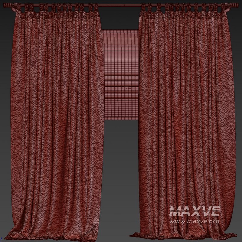 Classic Linen Curtain Set with Metal Rings and Roman shade 63 - Image 3