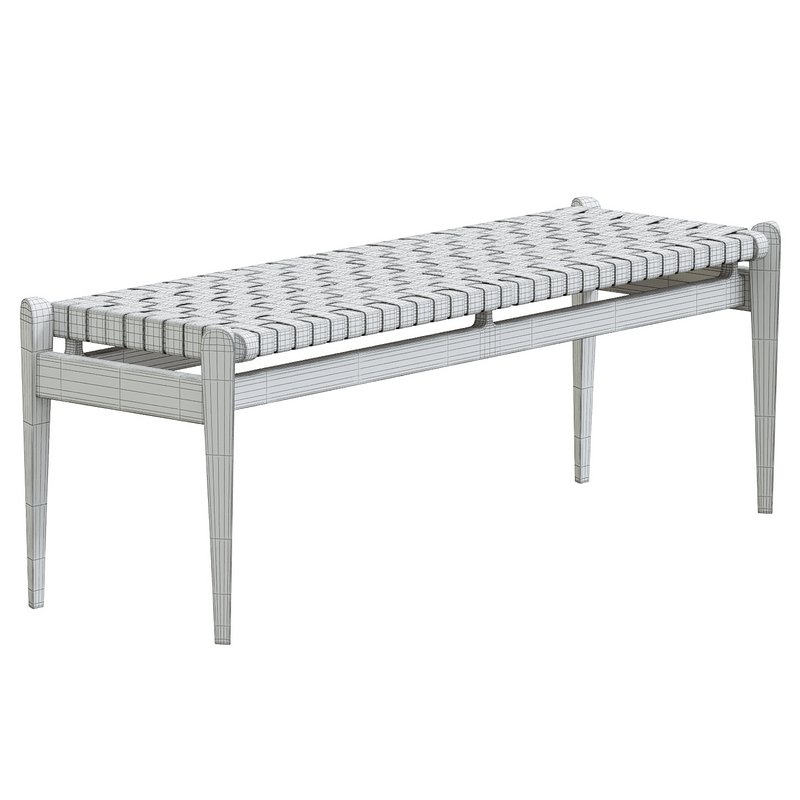 Kenan Genuine Leather Bench - Image 3