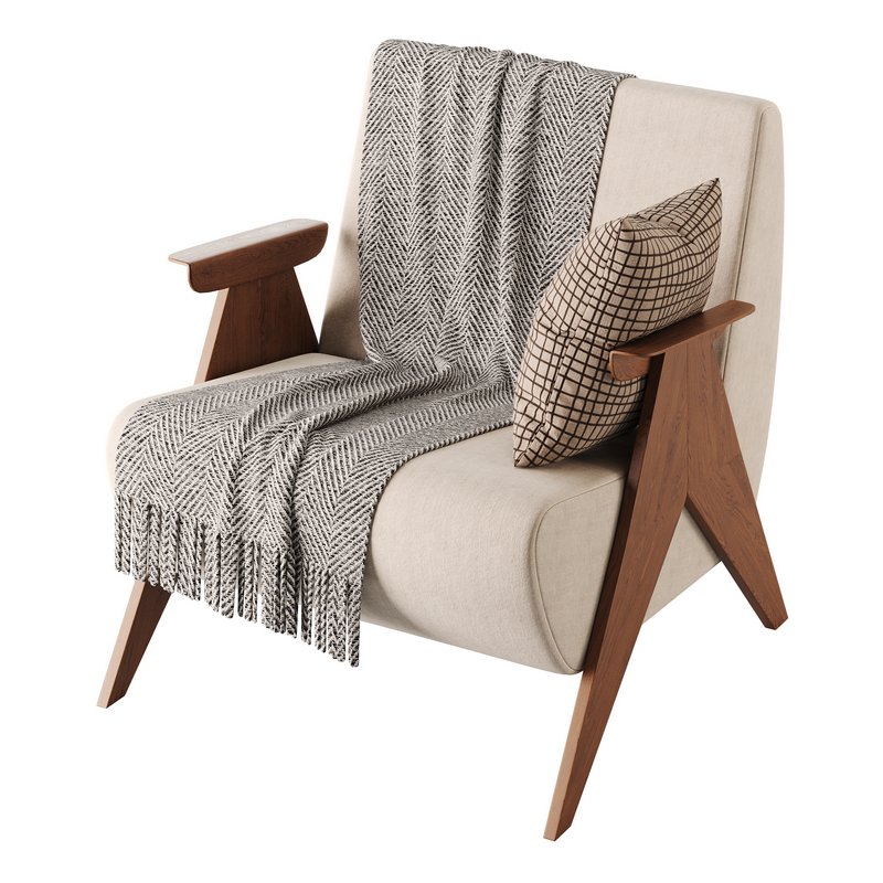 Nordic Ash Wood Arm Chair - Image 5