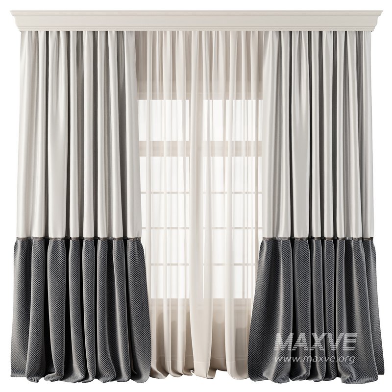 Herringbone Patterned Bottom Curtains 62 - Image 2