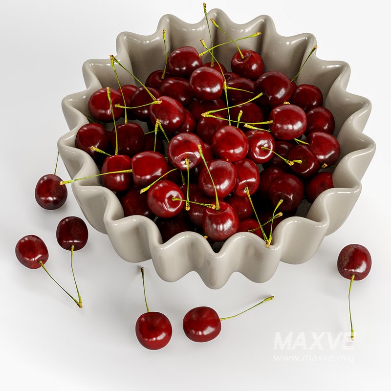 Cherry red bowl - Image 2