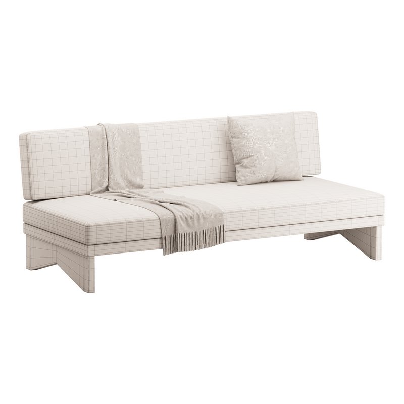 Pierre Leather Armless Loveseat - Image 14