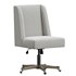 Linon Draper Upholstered Swivel Office Chair in Natural Linen - Thumbnail 1