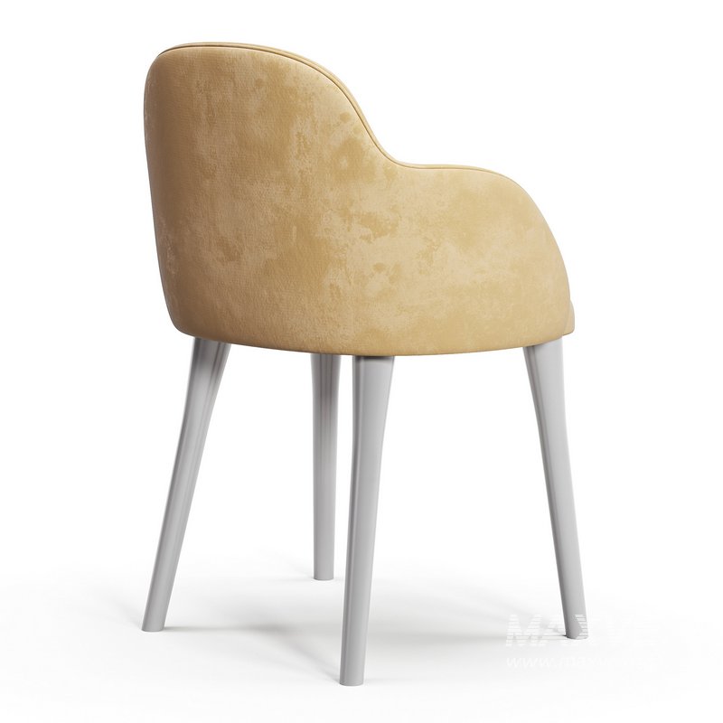GIULIA GREY VELVET DINING ARMCHAIR - Image 4