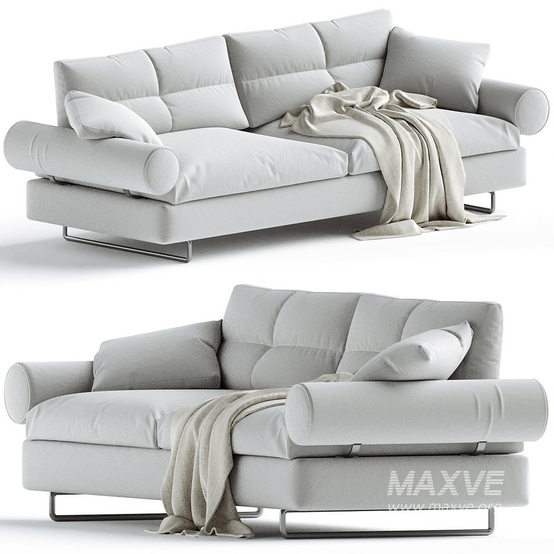 Limes New Sofa in Avant Apres Upholstery and Armrest with Roll by Sergio Bicego - Image 2