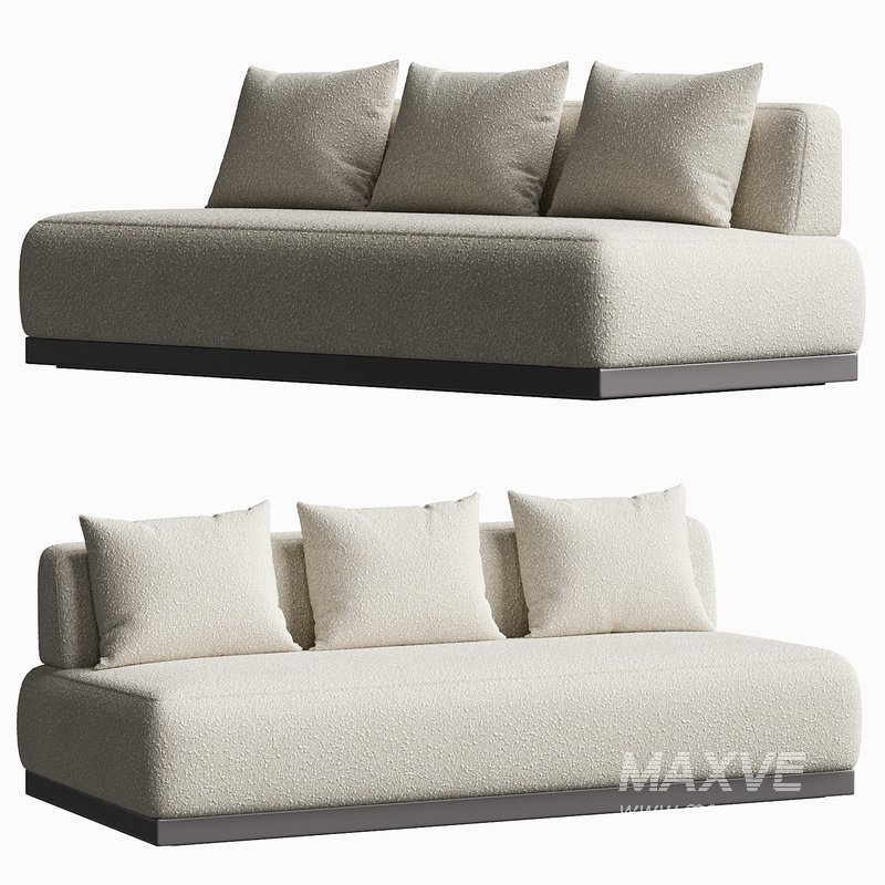 AMALFI 3 SEAT ARMLESS SOFA - Image 4