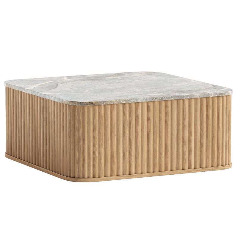 Travertine Oak Coffee Table - Image 2