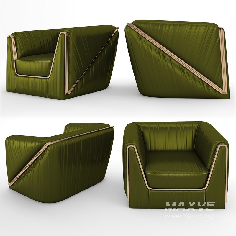 Vega Arm Chair Green - Image 4