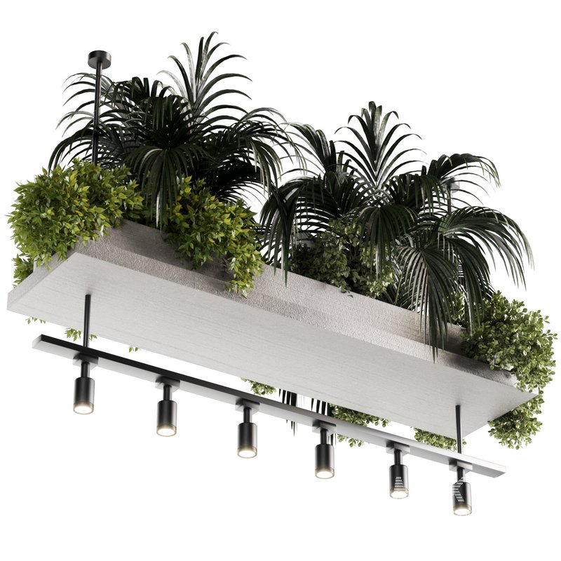 Reception Desk With Hanging Plants – Set11 - Image 2