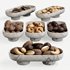 Marble Serving Bowls with Assorted Nuts - Thumbnail 3