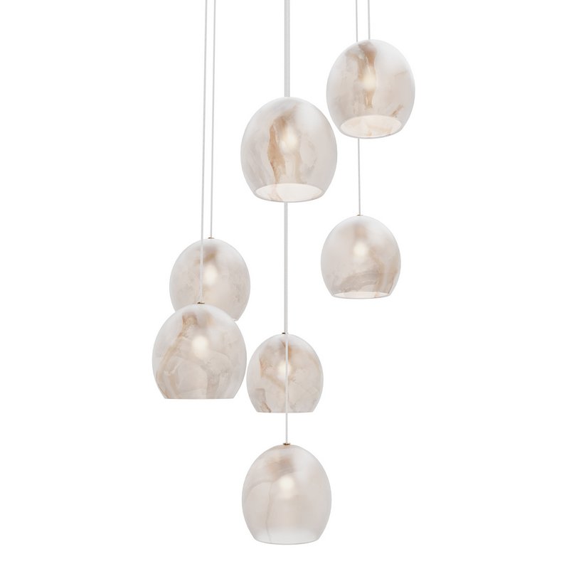 Lazio 7-Light Round Multi-Drop Pendant Currey Company - Image 2