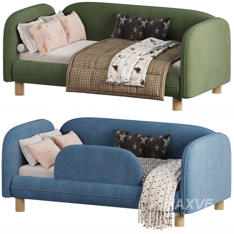 Childrens bed Debbie 1 80 Velvet Blue - Image 1