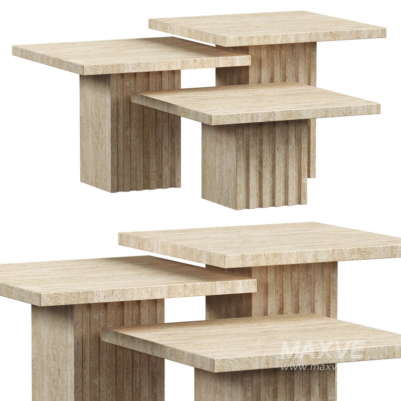 Atlas Travertine Coffee Table - Image 1