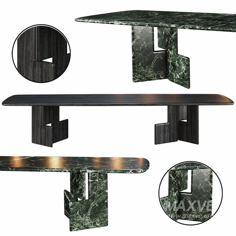 Nico Square dining table by minotti - Image 5