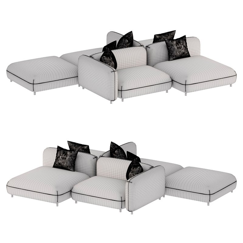 Tokio Modular fabric Sofa 3 - Image 4