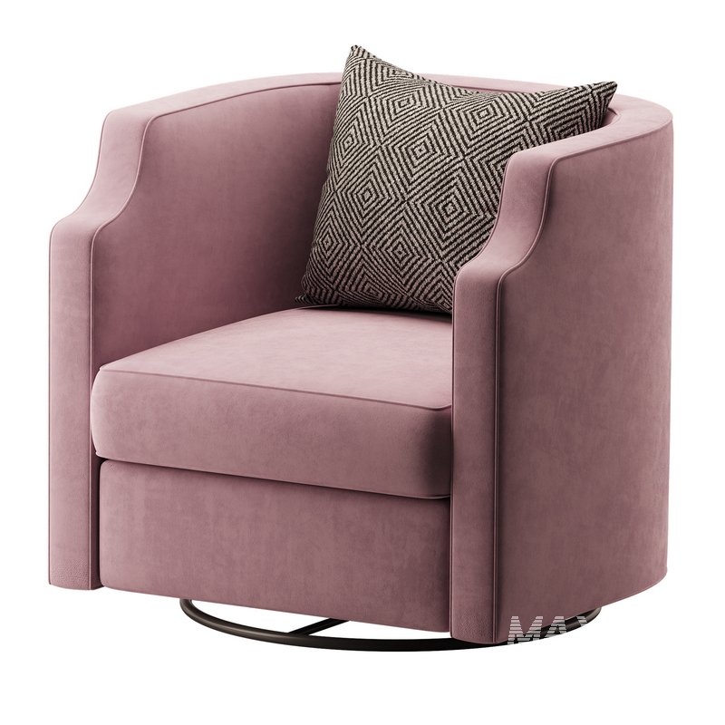 Infinity Swivel Barrel Chair Blue - Image 9