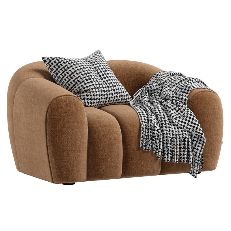 Armchair chenille Tylan - Image 4
