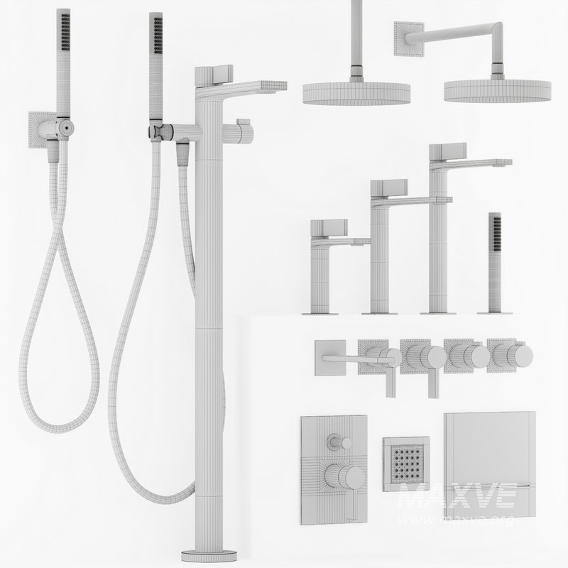 Gessi inverso rigato bathroom faucet set - Image 7