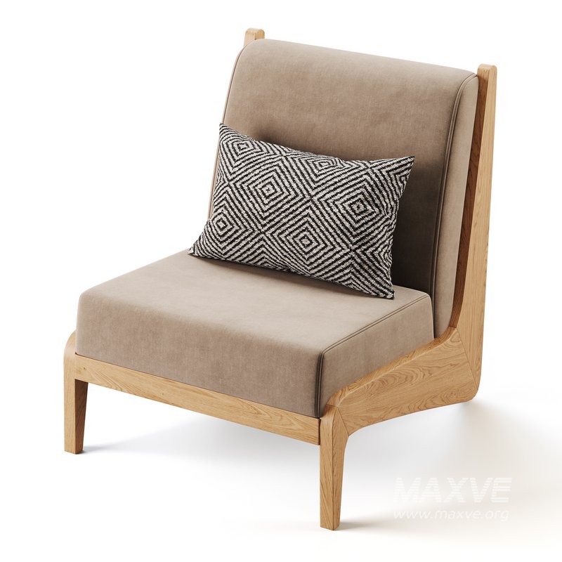 Art Deco White Foam Side Chair - Image 4