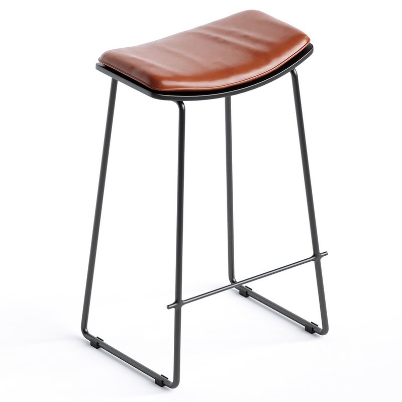 Oliver leather barstool - Image 3