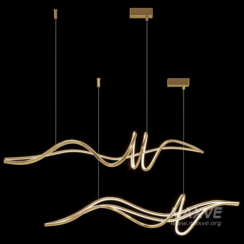 Geometric Pendant LED Lines - Image 1