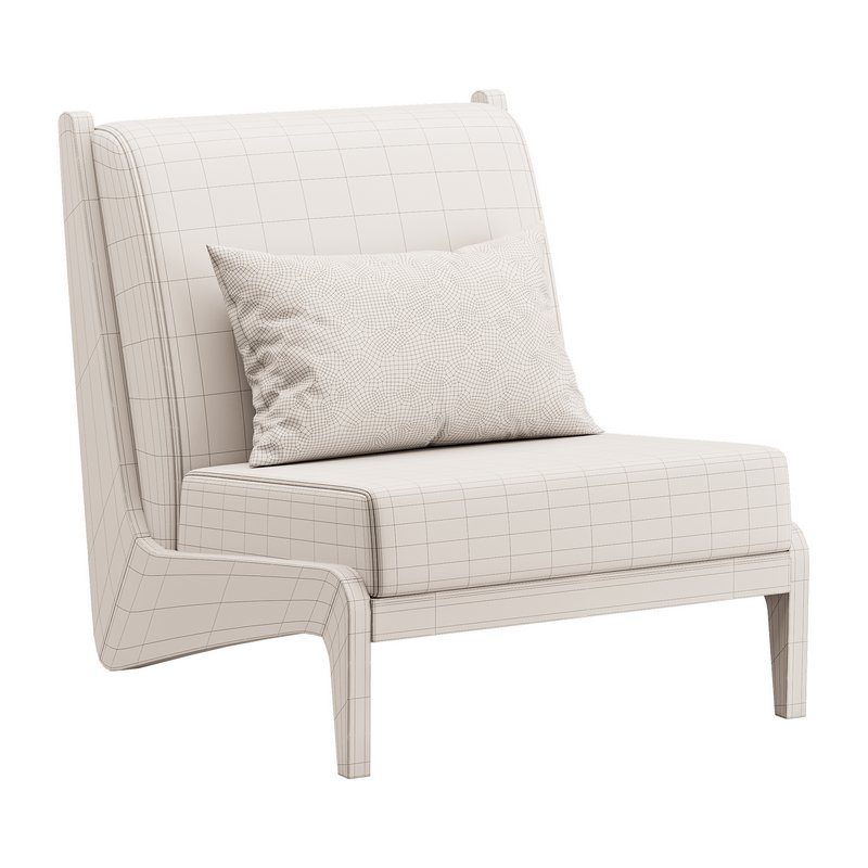 Art Deco White Foam Side Chair - Image 14