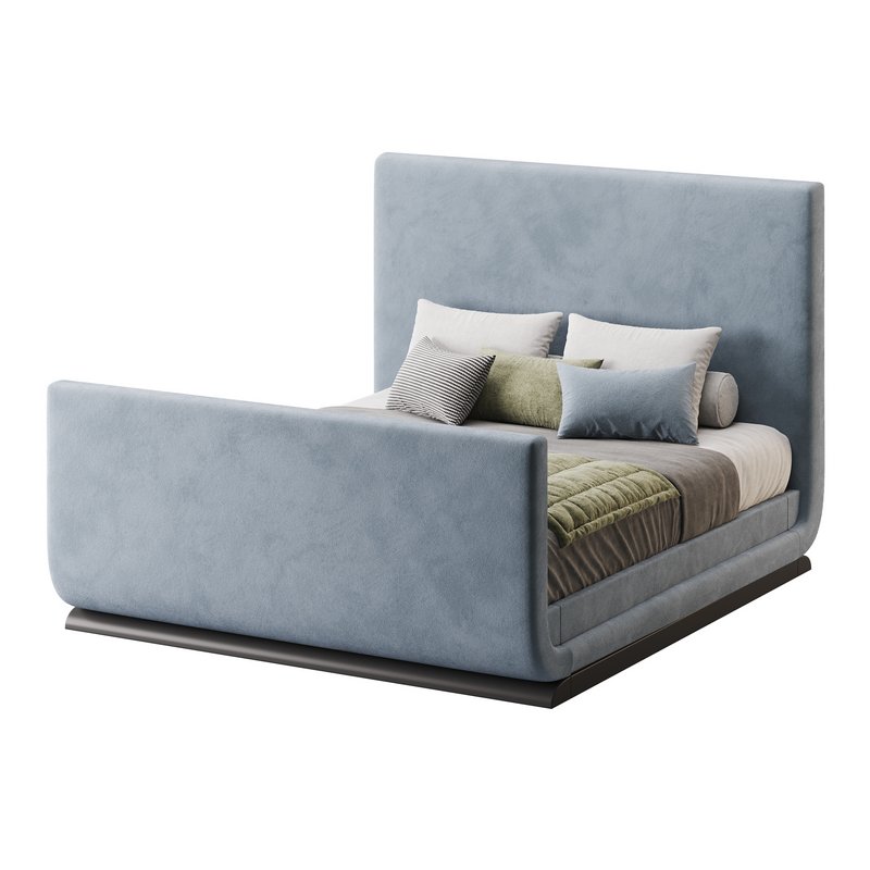 Double bed with upholstered headboard - Image 7