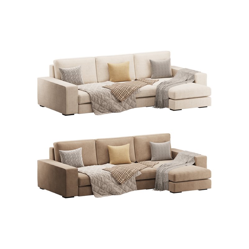 Sofa with chaise - Image 1