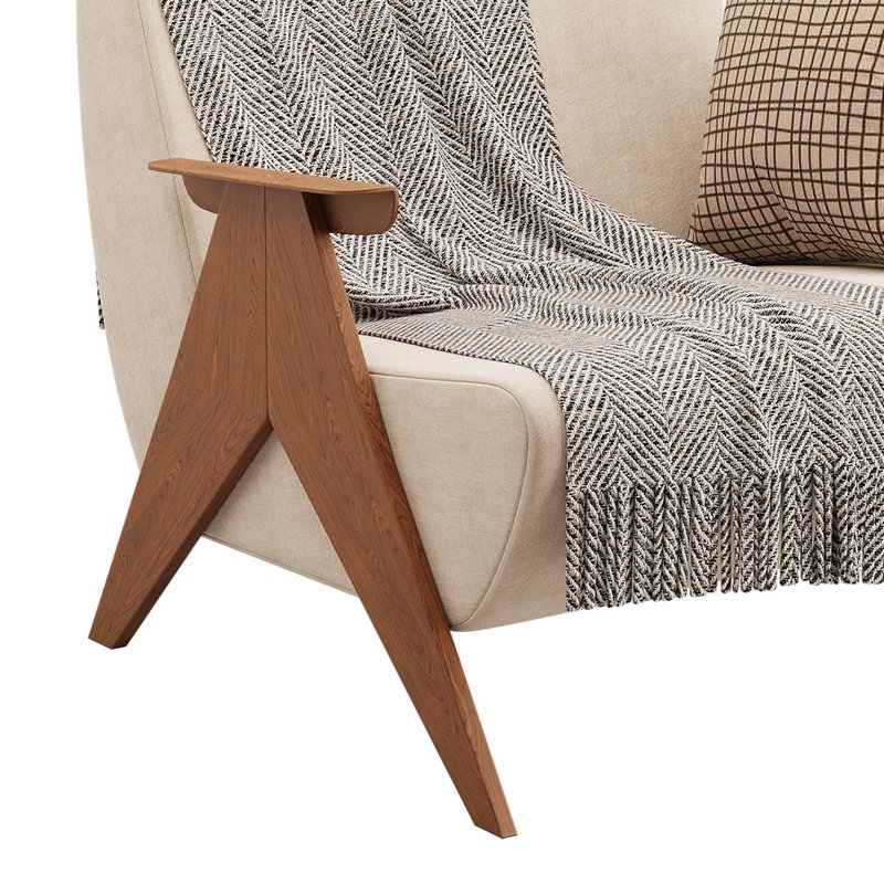 Nordic Ash Wood Arm Chair - Image 10