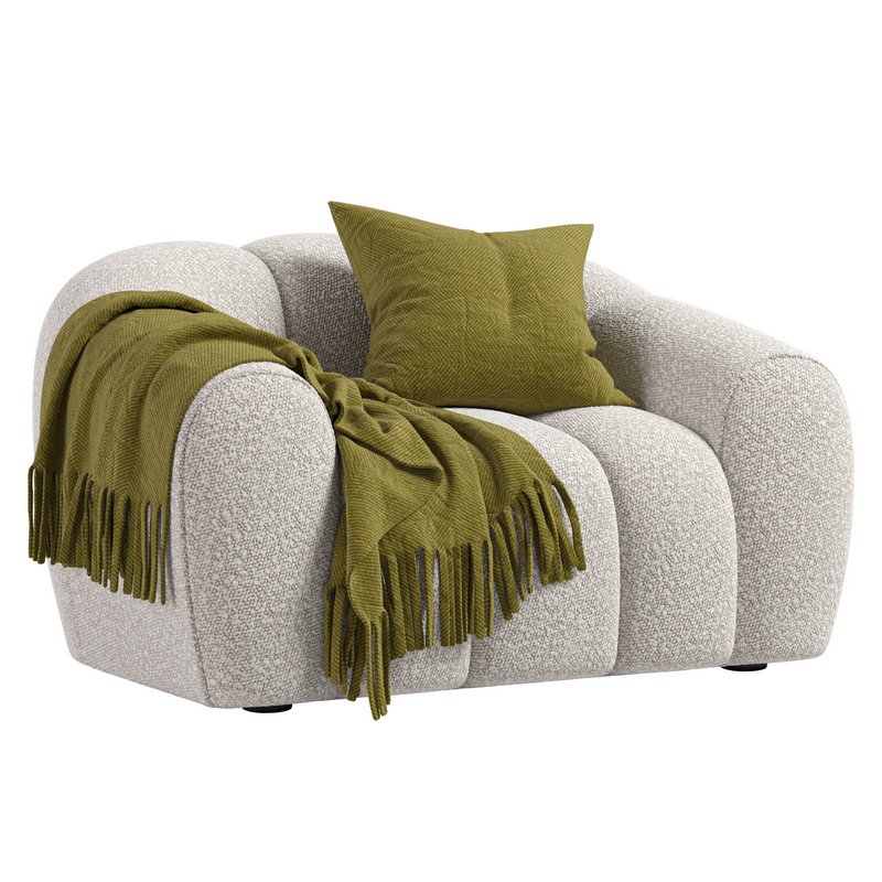 Armchair chenille Tylan - Image 3