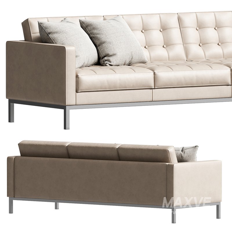 Knoll Florence Relax Three Seater Sofa Quilted Version - Image 4